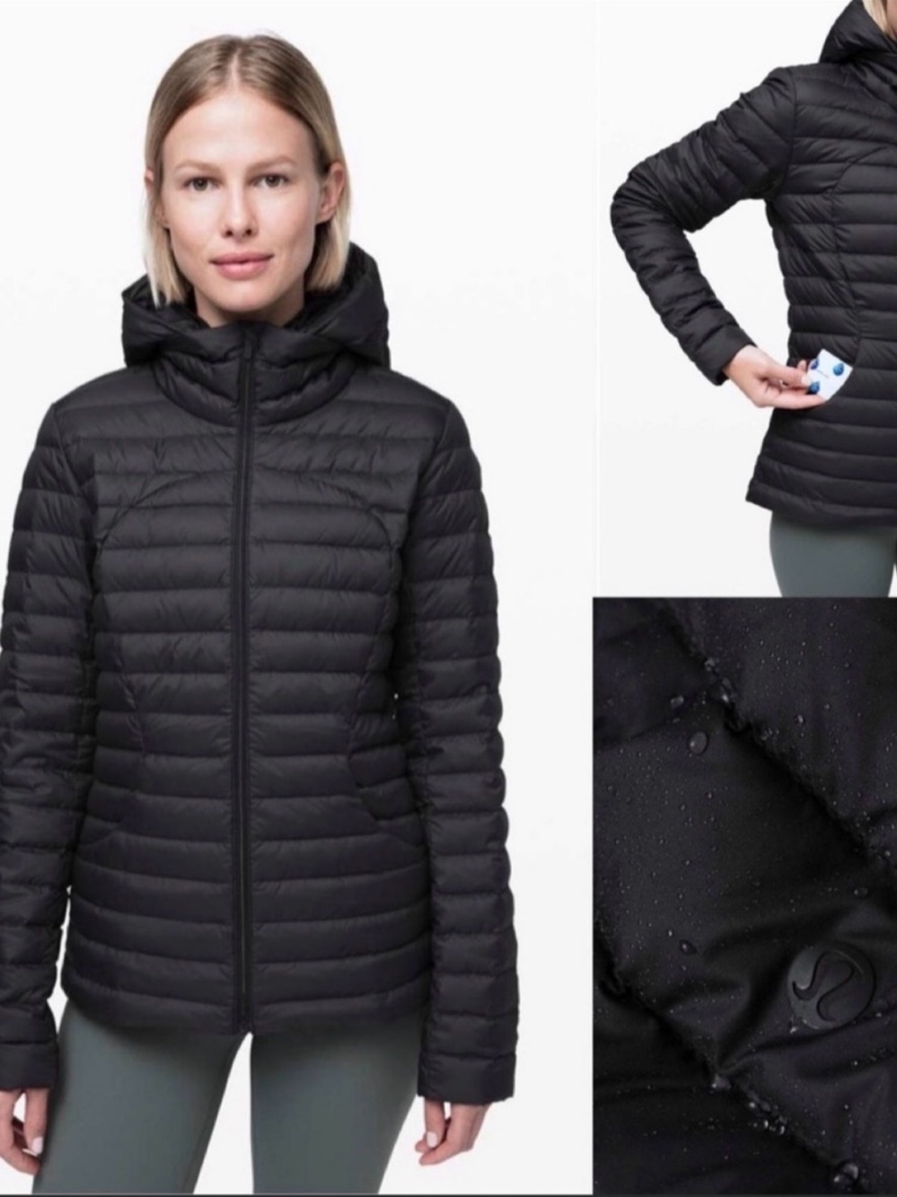 Lululemon Pack It Down Jacket size 4 Packable Black Quilted Puffer Jacket